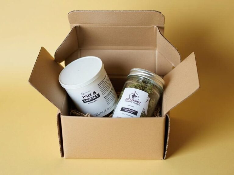 How is legal marijuana packaged paper gift box