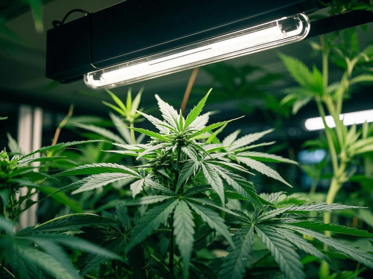 How many lights need cannabis to grow in box